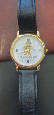Women's 37mm Gold Tone Hardrives Inc Watch by Uptown Watches